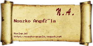 Noszko Angéla névjegykártya